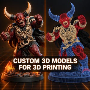 Anpassad 3D-modell, STL-kommission för miniatyr- och figurdesign