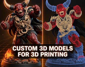 Custom 3D Model, STL Commission for Miniature and Figure Design