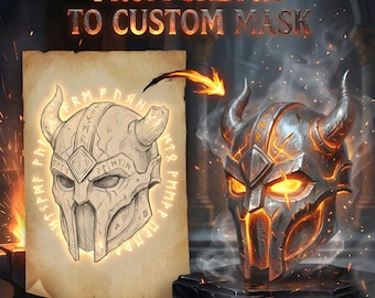 Encomenda de máscara impressa em 3D personalizada | Capacete e armadura para cosplay vestíveis