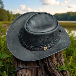 Full Grain Leather Bush – Handmade Foldable Waterproof Cowboy Style