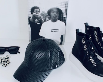 Sombrero de cuero negro KANGOL