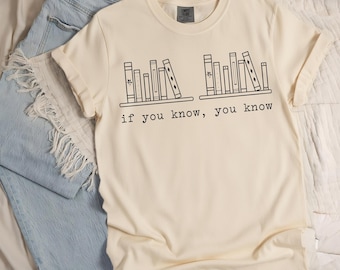 Camiseta de lectura Comfort Colors® If You Know You Know 6 7, camiseta de maestro 67, camiseta divertida para maestro lector, camiseta para amante de los libros, camiseta de maestro Six Seven