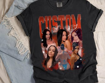 Custom Bootleg Photo Comfort Colors®, 90s Retro Picture Tee, Personalized Couple Gift