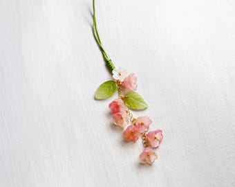 Bell Flower Phone Charm Strap. lily of the valley trumpet flower cellphone charms