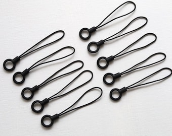 10 stuks mobiele telefoonriemen. zwarte bedelband voor telefoon