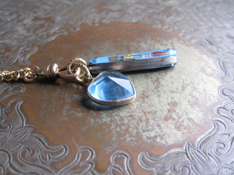 Pocket Knife Pendant Necklace / Charm Holder / Vintage Repurposed Jewelry / Summer Fashion / OOAK image 4