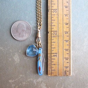 Pocket Knife Pendant Necklace / Charm Holder / Vintage Repurposed Jewelry / Summer Fashion / OOAK image 8