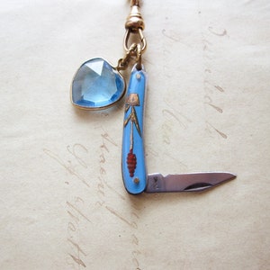 Pocket Knife Pendant Necklace / Charm Holder / Vintage Repurposed Jewelry / Summer Fashion / OOAK image 9