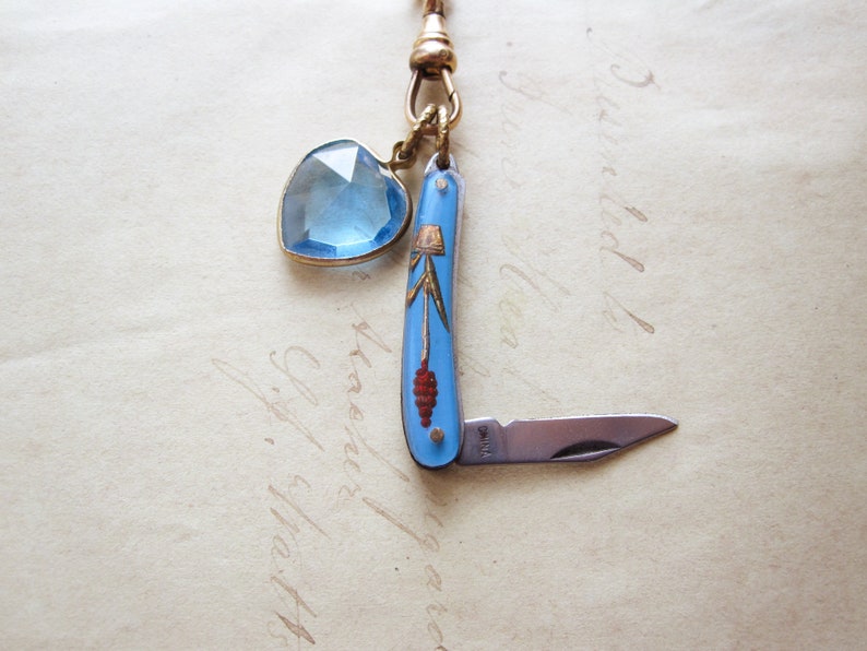 Pocket Knife Pendant Necklace / Charm Holder / Vintage Repurposed Jewelry / Summer Fashion / OOAK image 9