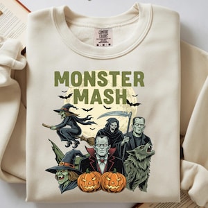 Monster Mash Png, Retro Halloween Digital File, Horror Halloween Sublimation Design, Spooky Vibes Png, Scary Movie Png, Halloween Png