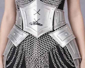 Women's Plate & Chainmail Armor Set: Handmade Costume Female Warrior LARP Outfit