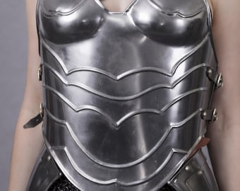 Gothic Lady Knight Cuirass, Women’s Steel Medieval Breastplate, Female LARP Cosplay Armor
