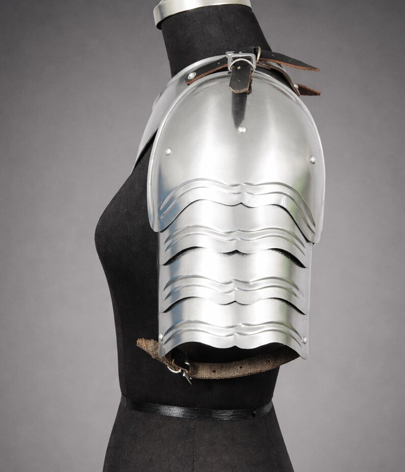 Brave Lady Knight Pauldrons & Gorget Armor Set: Medieval Shoulder for ...