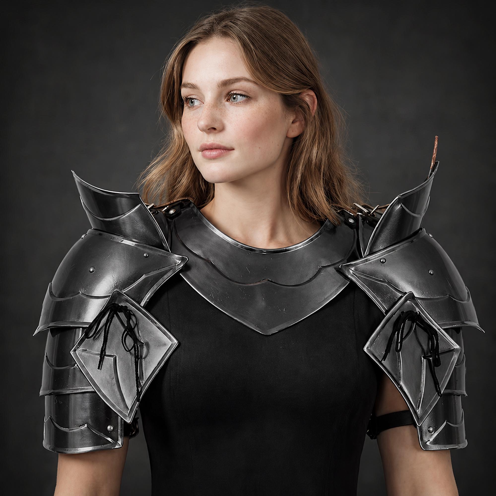 Women's Knight Pauldrons With Gorget Set: Medieval LARP Cosplay Armor ...