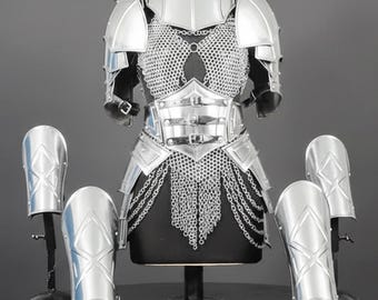 Lady Knight Cuirass Suits Armor Set: Medieval Steel Cosplay Costume LARP, Cosplay