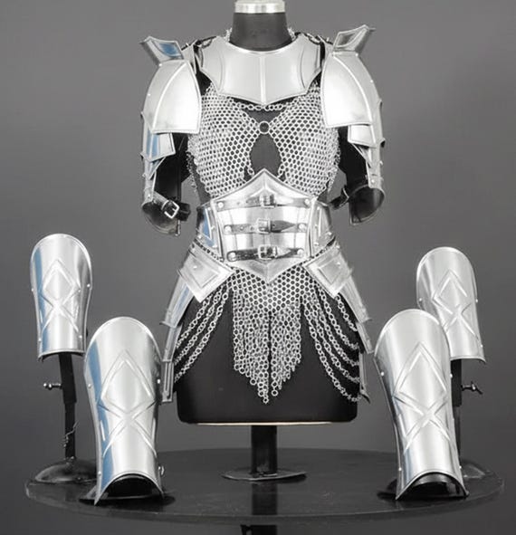 Lady Knight Cuirass Suits Armor Set: Medieval Steel Costume LARP, Cosplay Renaissance Armor
