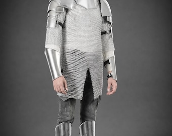 Men's Knight Full Suits Armor Set: Leg and arm, Pauldrons LARP, Cosplay
