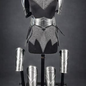 Female Medieval Knight Suits Armor Set: with Chainmail Mantle Cosplay Outfit LARP, Cosplay All items