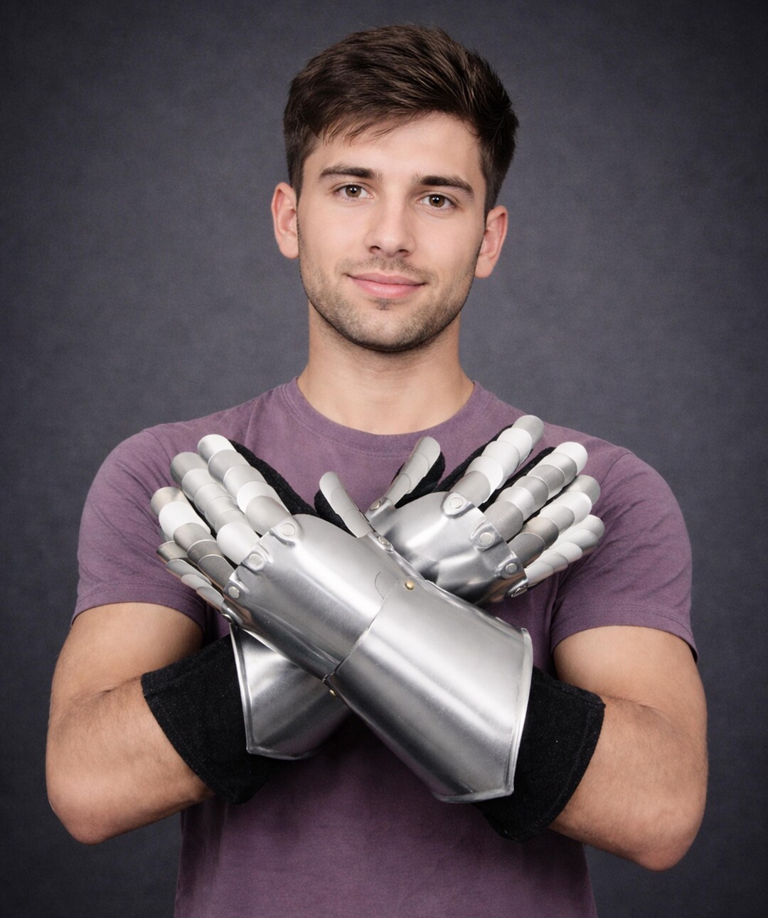 Men's Medieval Knight Gauntlets Set: Steel Armor Gloves, LARP, Cosplay ...