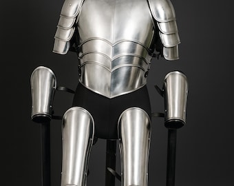 Men's Medieval Knight Steel Armor Set: Men's Cuirass & Pauldrons, LARP, Cosplay Breastplate platearmor