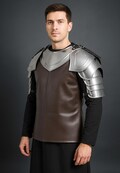 Men's Medieval Knight Steel Pauldrons and Gorget Armor Set: LARP, Cosplay  for men product logo