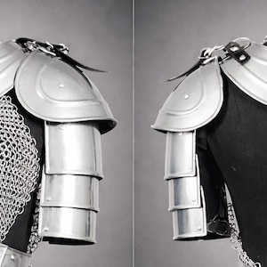 Brave Lady Knight Full Suits Armor Set: Handmade Elven Corset, Bracers, Pauldrons LARP, Cosplay Gorget Pouldorns