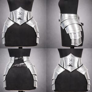 Brave Lady Knight Full Suits Armor Set: Handmade Elven Corset, Bracers, Pauldrons LARP, Cosplay treset w/o chainmail