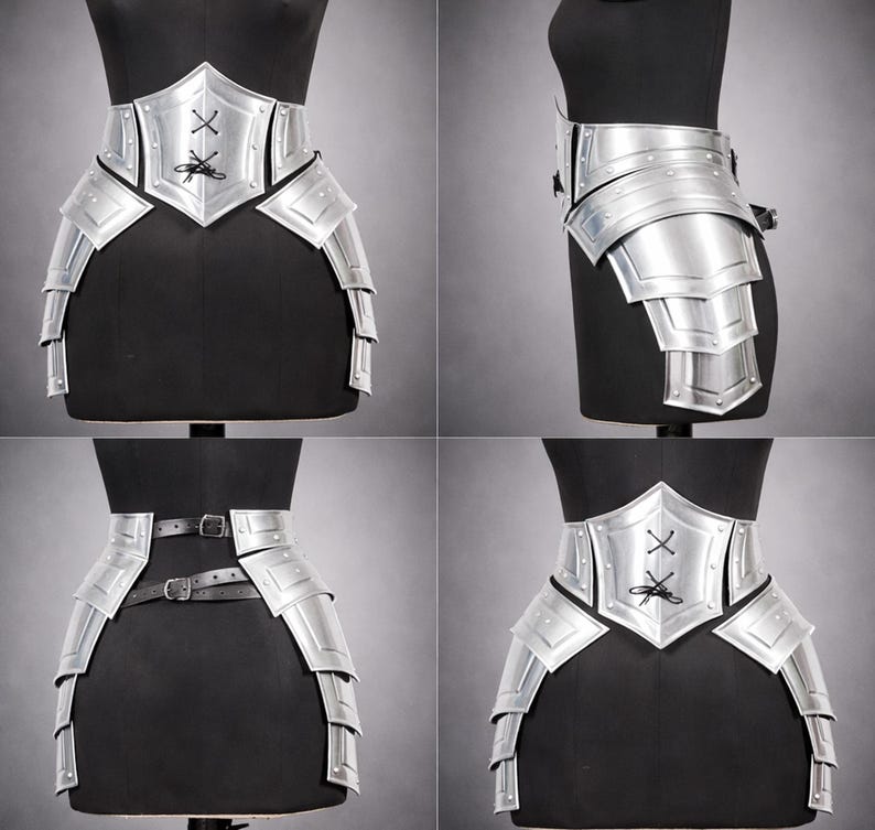 Brave Lady Knight Full Suits Armor Set: Handmade Elven Corset, Bracers, Pauldrons LARP, Cosplay treset w/o chainmail