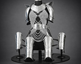 Brave Lady Suit Knight Armor Set: LARP, Cosplay Handmade  Suit Fantasy Gift for Her
