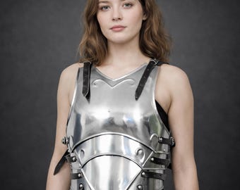 Female Knight Half Armor Cuirass Set: Medieval Body Armor LARP Cosplay