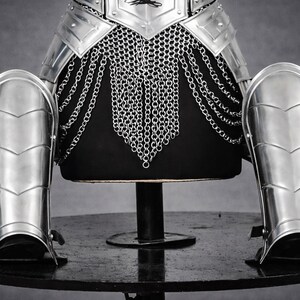 Brave Lady Knight Full Suits Armor Set: Handmade Elven Corset, Bracers, Pauldrons LARP, Cosplay image 7