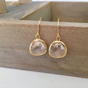 Gold Earrings, dainty earrings, gifts for her, mothers day gift, minimalist, handmade jewelry, bridesmaid gifts