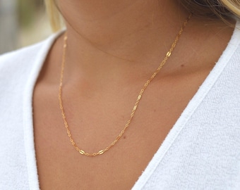 Sparkle Gold Necklace: Dainty 14K Gold Filled Chain