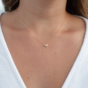 tiny heart necklace, dainty heart necklace, necklaces, Heart Necklace, Gold Necklace, Dainty Gold necklace, minimalist, gifts for her