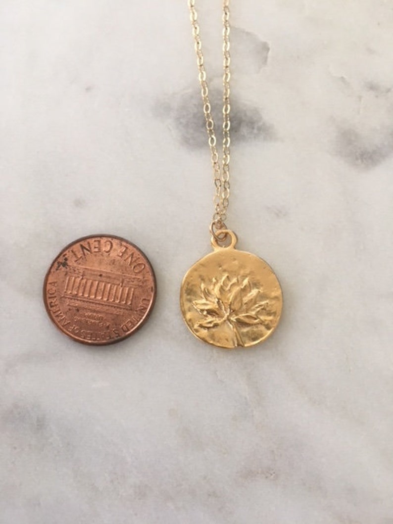 Lotus necklace July birth flower necklace Inspirational Etsy