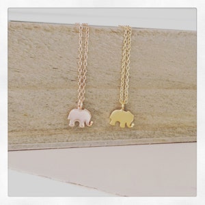 Dainty Necklace, elephant necklace, Gold elephant Necklace, Delicate Gold Necklace, Gifts for her, minimalist, gifts, handmade jewelry