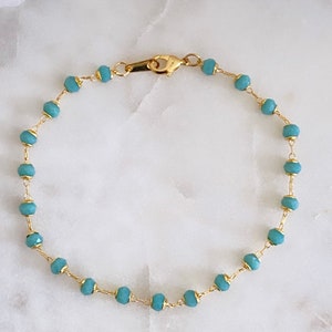 Turquoise Bracelet, jewelry gifts for her, Dainty turquoise bracelet, gifts for her, turquoise jewelry, dainty bracelet
