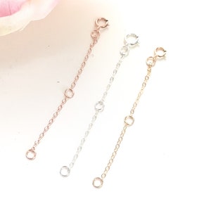 Chain Extender, Attached extender, removable extender, necklace lengthener, gold chain extender, gold extender chain, extender rose gold