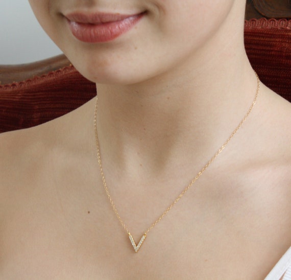 Dainty v necklace deals