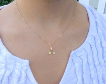 Mermaid Necklace, Dainty Necklace, Mermaid Tail Necklace, Dainty Gold Necklace, Mermaid Gifts, Mermaid Jewelry, Gifts for her, minimalist,