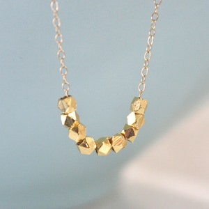 Familie Halskette, Gold Perle Halskette, zierliche Gold Halskette, Silber Halskette, Geschenke für sie, Rosé Gold Halskette