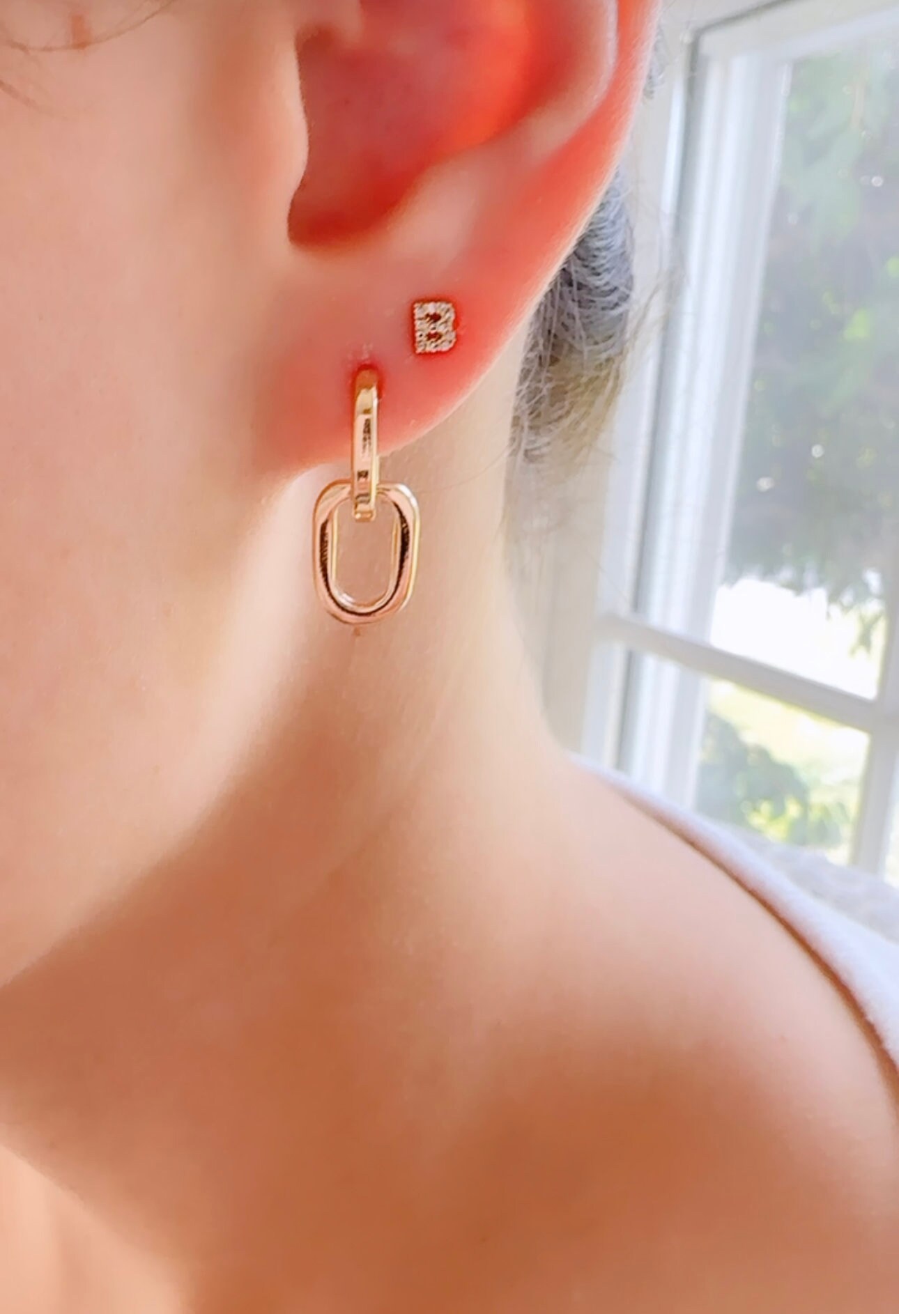 Chain Link Earrings - Etsy