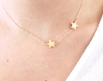 Dainty Star Necklace: 14k Gold Filled Cable Chain