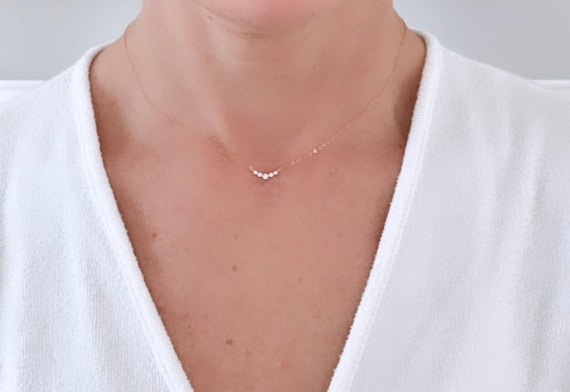 Tiny Necklace, Dainty Necklace, gifts for her, Rose gold necklace, Gold necklace, Tiny Necklace, Simple Necklace, Minimalist Necklace