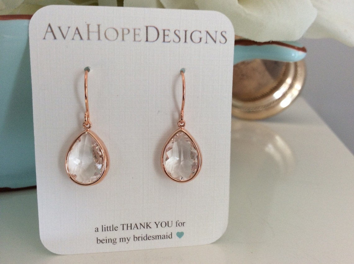 1020 OFF BRIDESMAID SETS Rose Gold Earrings Bridesmaid