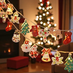 Weihnachts-hängendes feenhaftes Licht, dekorative geführte Partylichter, Batterie-Schnur verzieren Beleuchtung, Plug-In-Nachtlampen