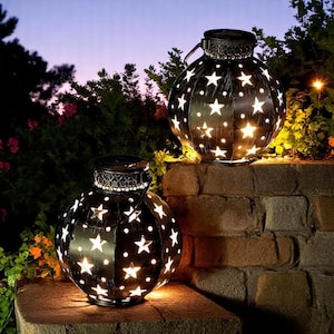 Outdoor Solar Powered Led Light, Outside Hanging Solar Lantern, Garden Exterior Porch Lamp, Landscape Fairy Night Lights