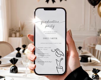 Graduation Party Evite, Graduation Invitation Template, Class of 2026 Digital Invite