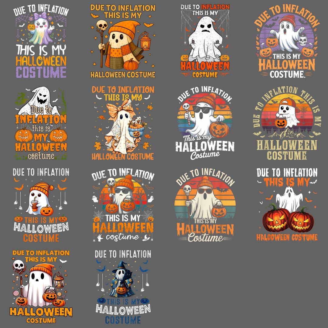 Due to Inflation PNG, Funny Ghost Halloween Costume Clipart, Sarcastic ...