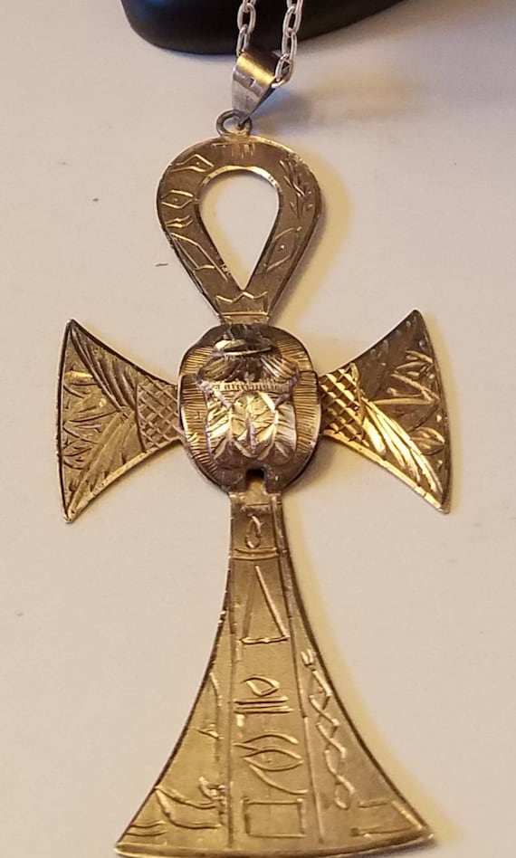 Vintage silver crucifix Large Silver Cross and with Sterling 16 inch chain pendant necklace Large Madonna style vintage crucifix Christian